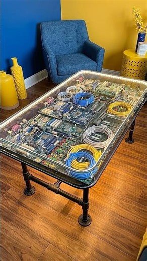 DIY Custom Epoxy Resin Tech Table 💻✨