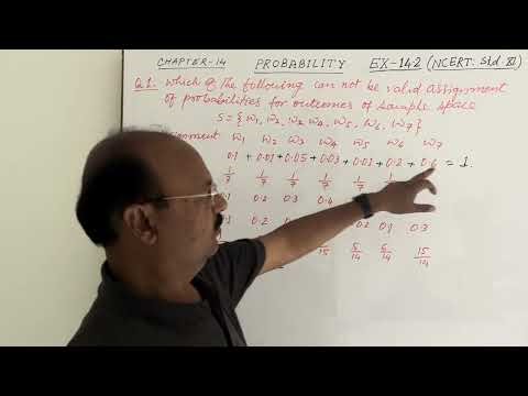 Probability Q8. Ex-14.1 (NCERT: Class XI ): which of the following cannot be valid assignment ••••••