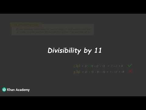 Divisibility by 11 | Playing with Numbers | TG Grade 8 | Math | Khan Academy
