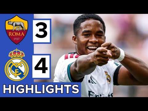 ⚪️AS Roma vs Real Madrid (3-4) Extended HIGHLIGHTS | UEFA Champions League