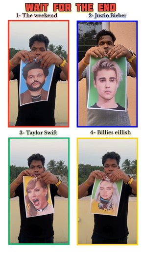 WAIT FOR THE END 😱 Which Singer Looks Best? The Weeknd, Justin Bieber, or Taylor Swift?#shorts #usa