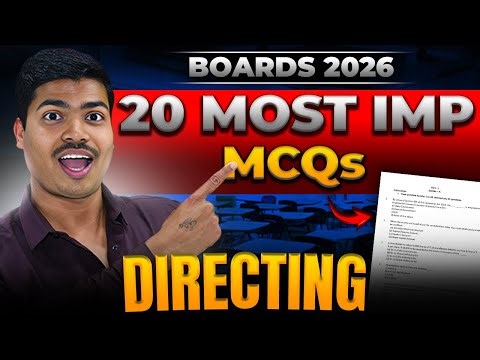 Directing | 20 Most Important MCQ | Class 12 Business studies Board exam 2026