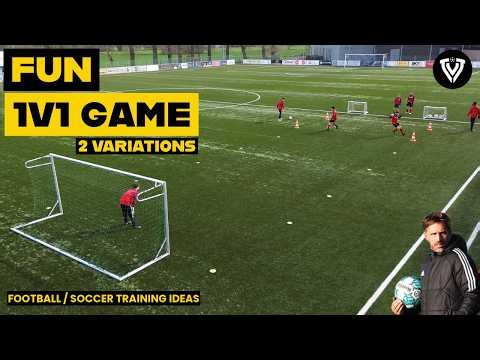 Fun 1v1 Soccer Drill With 2 Variations | Improve Dribbling Speed & Turning