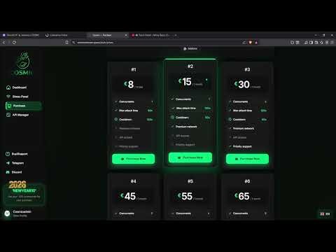 COSMICSTRESSER SHOWCASE | CHEAP | BEST C2/BOTNET/API 2025 | l4 AND l7 DDOS & PAID [VIP METHODS]