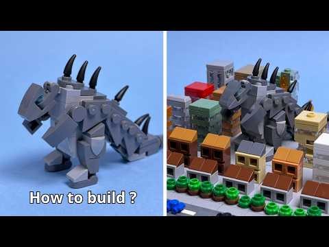 I'm building a mini LEGO Godzilla that's destroying the city