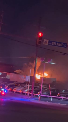 At around 8:11pm this evening, Haltom City FD responded to a car fire in the 2900 block of Carson Street and found that the fire had spread to a building. The fire has since been contained. Here is a video of the fire from a passerby. | DFW Scanner