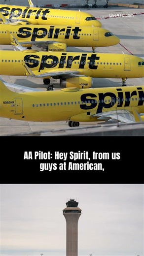 Air traffic controllers share best wishes with Spirit Airlines pilots over radio #shorts