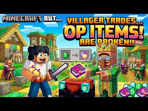 Minecraft but villagers trade op items 💎🔥#minecraft 