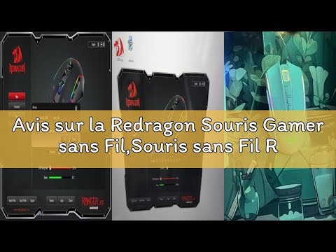 Avis sur la Redragon Souris Gamer sans Fil,Souris sans Fil Rechargeable avec 8000 PPP,Ergonomique,RV