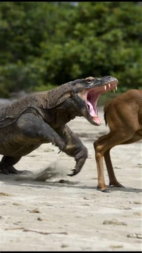 This Lizard Can Kill Prey Bigger Than Itself 😨 Komodo Dragon #komododragons #lizard #wildlife
