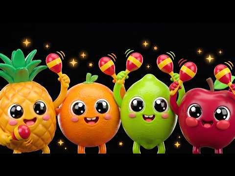 Fruit Dance Party 🍍💃 | Cumbia Dance Mix | Dancing Fruit Baby Sensory Video