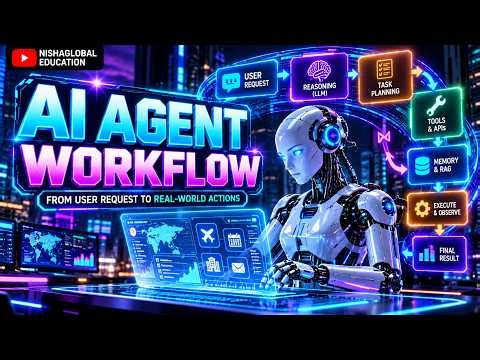 How AI Agents Work Explained | LLM, RAG, Tools & Agentic AI Tutorial