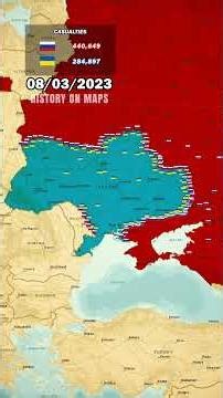 Russian Invasion of Ukraine (2022-Present) in 1 minute using Map