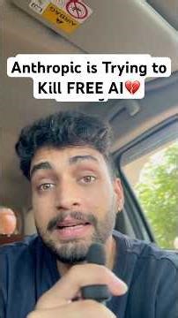 Anthropic is trying to Kill FREE AI #ai #anthropic #openai #deepseekai #claude #freeai