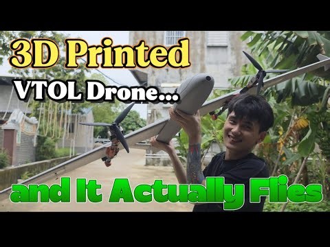 3D Printed VTOL Drone Full Build & Test Flight | Vertical Takeoff Fixed Wing