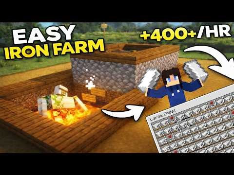 Easiest Iron Farm in Minecraft 1.21+ (Unlimited Iron!)
