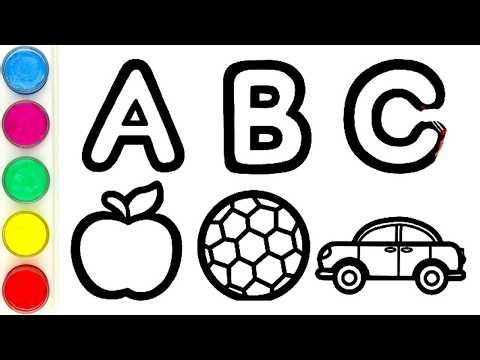 Kids Learn to Draw and Paint Alphabet A to Z | Easy ABC Drawing & Coloring for Kids #124
