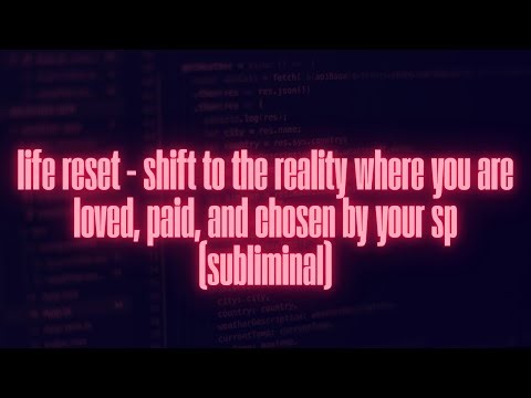 life reset shift to the reality where you are loved, paid, and chosen by your sp (subliminal)