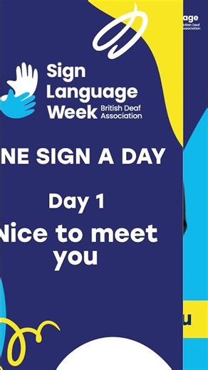 How to sign 'Nice to meet you' in BSL | Sign a Day for Sign Language Week