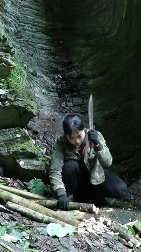 Crossbow Hunting Wild Boar and Building a Fireplace to Survive Winter, survival alone #survival #hunting #fishing #food | I Am Primitive