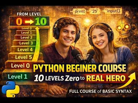 Python Beginner Full Course - 10 Levels Zero To Real Hero (Level 0)