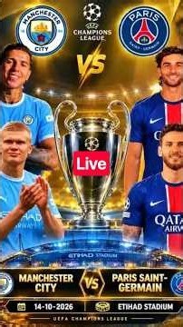 Manchester city vs PSG Live #championsleague
