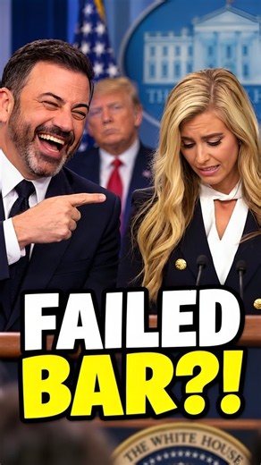 Trump's Press Secretary Katie Zacharia FAILED the Bar Exam—Jimmy Kimmel Reacts #shorts