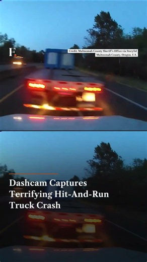 Dashcam Captures Terrifying Hit And Run Truck Crash | N18G