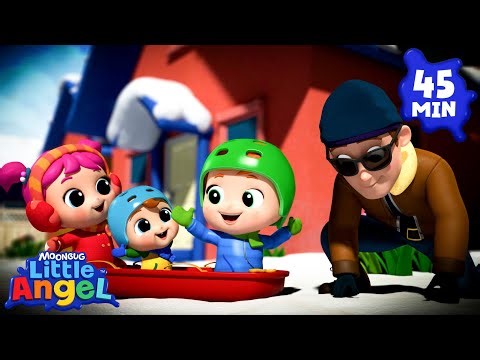 ☃️ Baby Snow Time! ☃️ | Little Angel | Songs and Cartoons | Best Videos for Babies