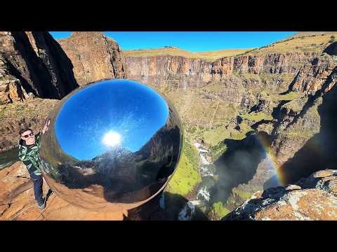 How Far Will This Fly With Backspin? 200m Cliff Drop