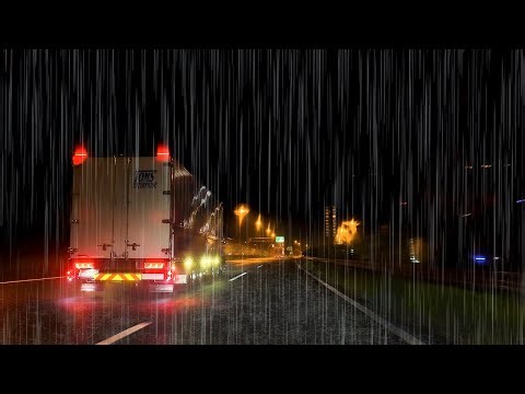 ☔️Heavy Rain Highway Drive at Midnight｜Drift into Sleep (Real Footage, Not AI)