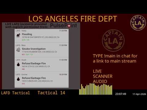 17-Apr-2026 // LAFD Los Angeles Fire Department SCANNER Radio ARCHIVE // FIRE & EMS // LA CAPTAIN
