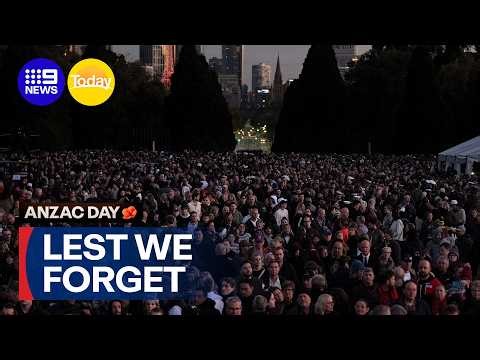 Anzac Day 2026: Australians pause to mark Anzac Day | 9 News Australia