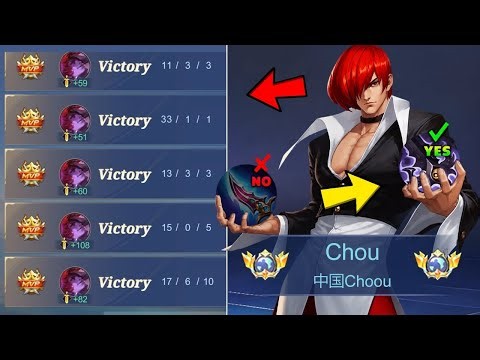 CHOU TUTORIAL!! THIS IS HOW TO INCREASE YOUR WIN RATE IN SOLO RANK USING CHOU - Mobile Legends