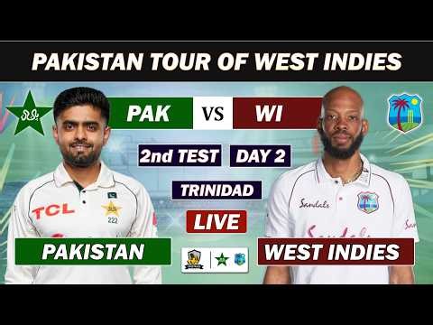 PAKISTAN vs WEST INDIES 2nd TEST MATCH DAY 2 LIVE COMMENTARY | PAK VS WI LIVE | LAST OVERS