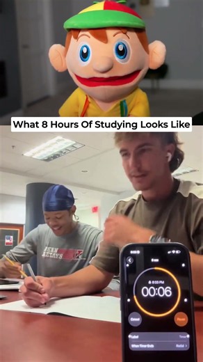 What 8 Hours Of Studying Looks Like...