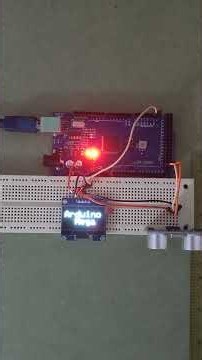Arduino Mega 2560 SH1106 OLED and HC-SR04