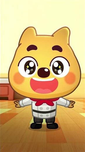 Chú Dobie và em bé Dodo cùng nấu nướng nào #canhsattruonglabrador #hoathinhthieunhi #shorts