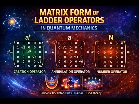 Matrix Theory Part 4 | Matrix Representation of Creation, Annihilation & Number Operator