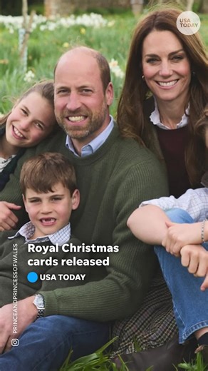 #PrinceWilliam and #PrincessKate released their annual family #Christmas card, featuring their children Prince George, 12, Princess Charlotte, 10, and Prince Louis, 7.