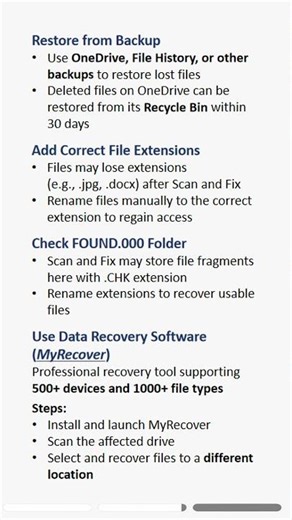 How to Recover Deleted Files from Scan and Fix on Windows 10/11 ✅ #windows #recovery