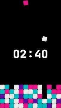 2:40 Minute Timer ⏳ ASMR Falling Bricks Countdown (13 Cols, Speed 3, Theme galaxy)