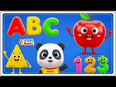 Preschool Learning activities for 3 year olds at home | Learn ABC Phonics Shapes Numbers Colors 🌈