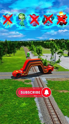 cartoon new train VS cartoon big car and unbelieve this game #shorts #train