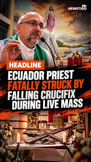 🚨 Ecuador: Priest Fatally Struck by Falling Crucifix During Live Mass
