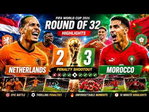 Morocco 1-1 Netherlands (3-2 Penalties) | All Goals & Penalty Shootout | World Cup 2026 Highlights