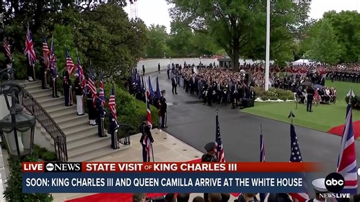 ABC NEWS SPECIAL REPORT: President Trump and first lady Melania Trump welcome King Charles III and Queen Camilla to the White House for a historic state visit. Follow live updates: https://abcnews.com/GMA/Culture/live-updates/live-updates-king-charles-state-visit-2026/?id=132358438 | ABC News