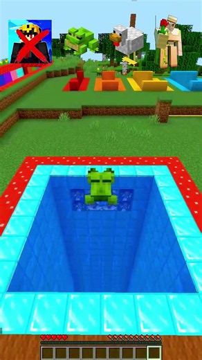 Which Mobs Die Immediately in Water#minecraft #shorts