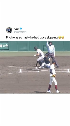 had him skipping 😂 #baseball