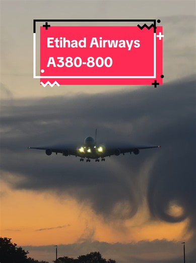 Etihad Airways A380-800 🤩✈️ #a380 #airbus #etihadairways #airplane #landing
